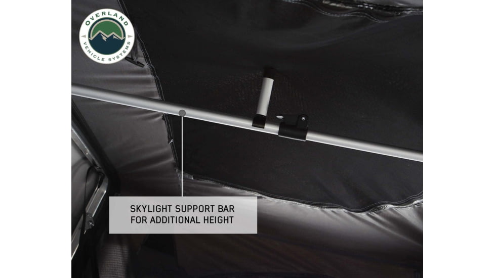 Overland Vehicle Systems Bushveld II Hard Shell Roof Top Tent - 2+ Person, 4 Season, Gray, 18189901