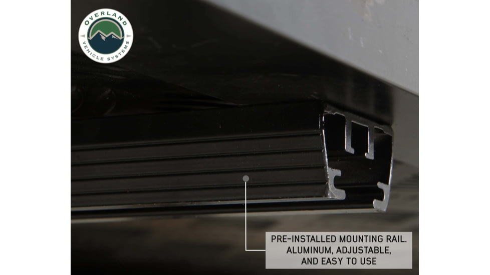 Overland Vehicle Systems Bushveld II Hard Shell Roof Top Tent - 2+ Person, 4 Season, Gray, 18189901