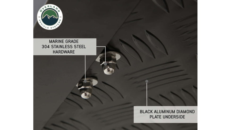 Overland Vehicle Systems Bushveld II Hard Shell Roof Top Tent - 2+ Person, 4 Season, Gray, 18189901