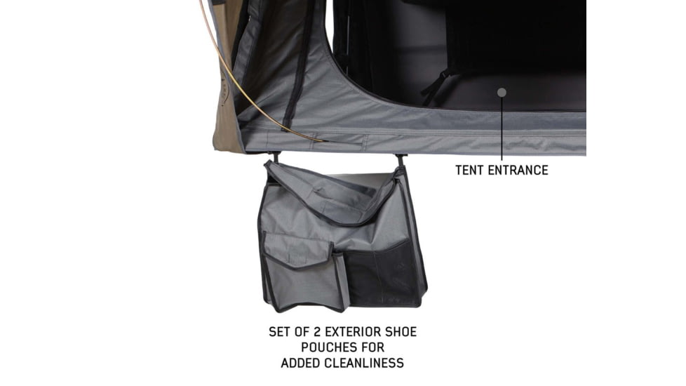 Overland Vehicle Systems Bushveld II Hard Shell Roof Top Tent - 2+ Person, 4 Season, Gray, 18189901