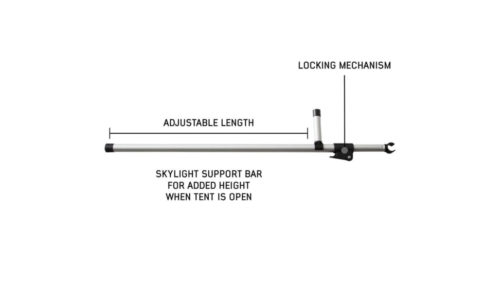 Overland Vehicle Systems Bushveld II Hard Shell Roof Top Tent - 2+ Person, 4 Season, Gray, 18189901