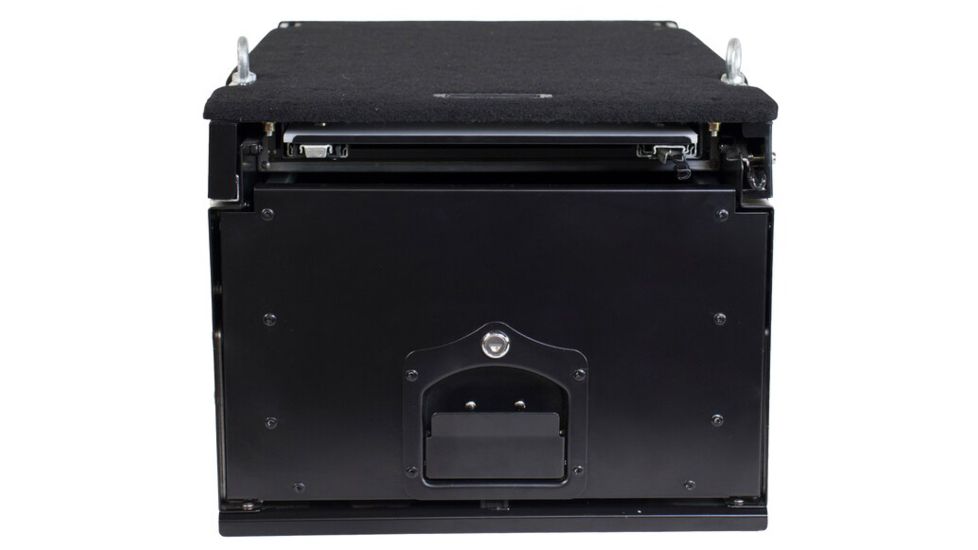 Overland Vehicle Systems Cargo Box, Slide-Out Drawer &amp; Working Station Size, Powder Coated, Black, 21010201
