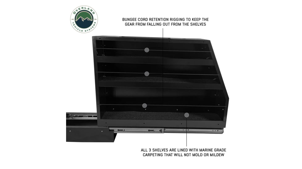 Overland Vehicle Systems CP Duty Highline Slide Out Glamping Storage System, 21010503