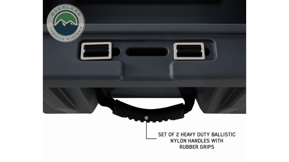 Overland Vehicle Systems D.B.S. Dry Box w/ Wheels, Drain and Bottle Opener, Dark Grey, 169 QT, 40100031