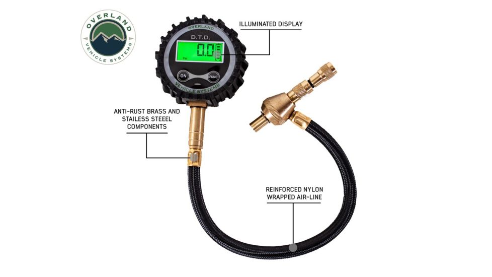 Overland Vehicle Systems Digital Tire Deflator, Valve Kit, Universal, Black, 12020001