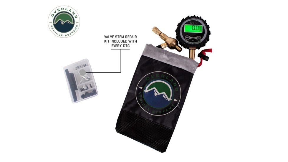 Overland Vehicle Systems Digital Tire Deflator, Valve Kit, Universal, Black, 12020001