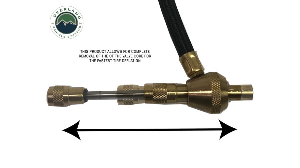 Overland Vehicle Systems Digital Tire Deflator, Valve Kit, Universal, Black, 12020001