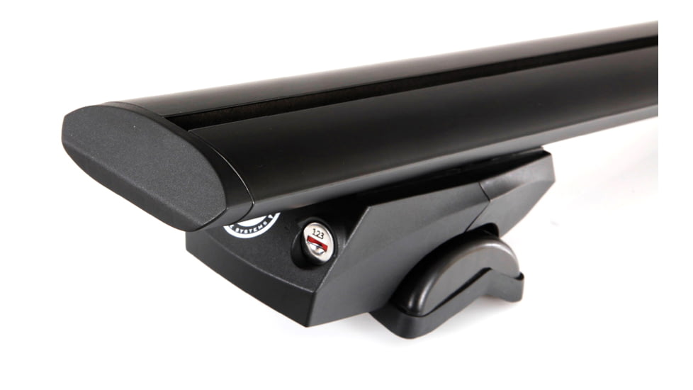 Overland Vehicle Systems FBM1 Freedom Bar Mounting Combo Kit, 4 Pieces Factory Side Rail Mount and 50in Straight Crossbars, Black, 22030107