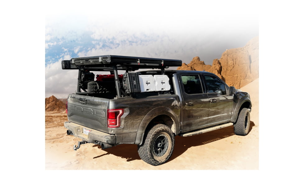 Overland Vehicle Systems Freedom Rack Systems - Rack, Uprights, Cross Bars and Side Support Bars, Black, 22040100