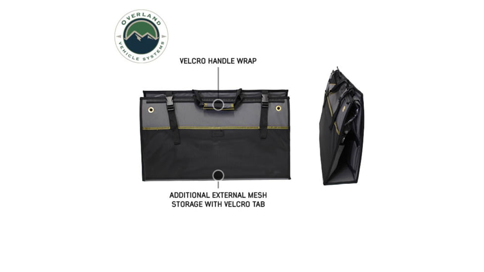 Overland Vehicle Systems Kitchen Kit - 24 Piece Cooking and Utensil Kit, Hanging Carrying Case, Grey, 21010505