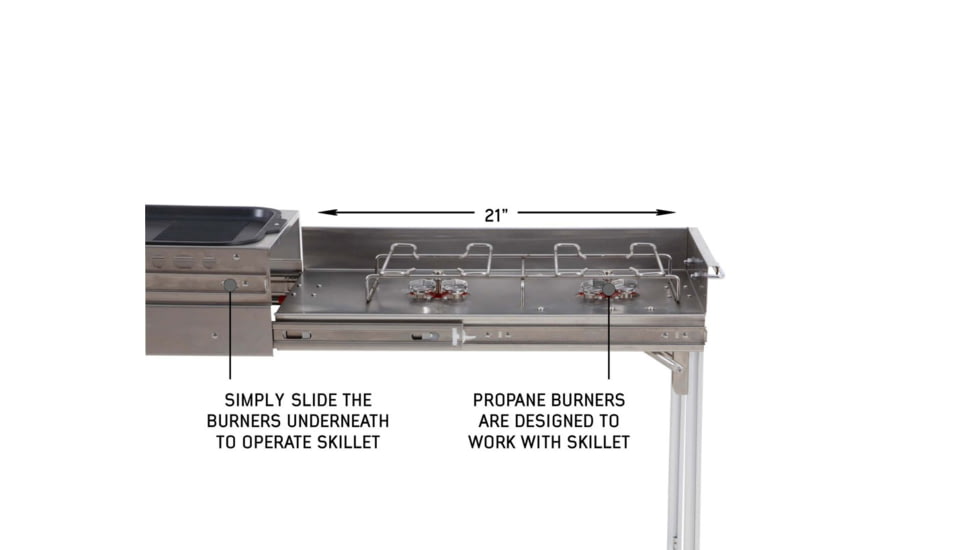 Overland Vehicle Systems Komodo Camp Kitchen, Dual Grill, Skillet, Folding Shelves, Rocket Tower, 30100001