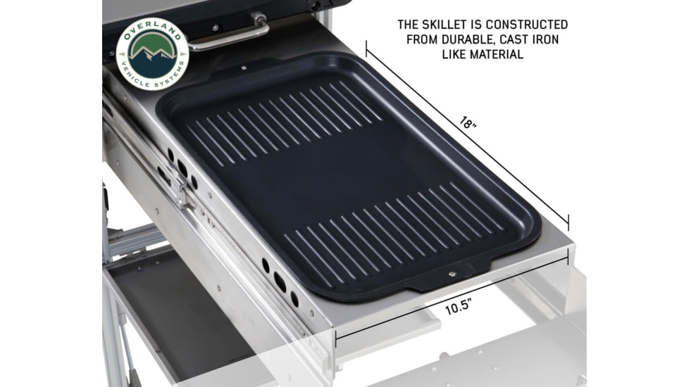 Overland Vehicle Systems Komodo Camp Kitchen, Dual Grill, Skillet, Folding Shelves, Rocket Tower, 30100001