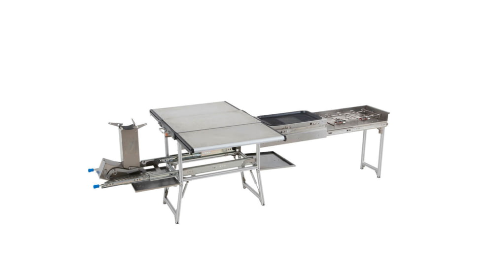 Overland Vehicle Systems Komodo Camp Kitchen, Dual Grill, Skillet, Folding Shelves, Rocket Tower, 30100001