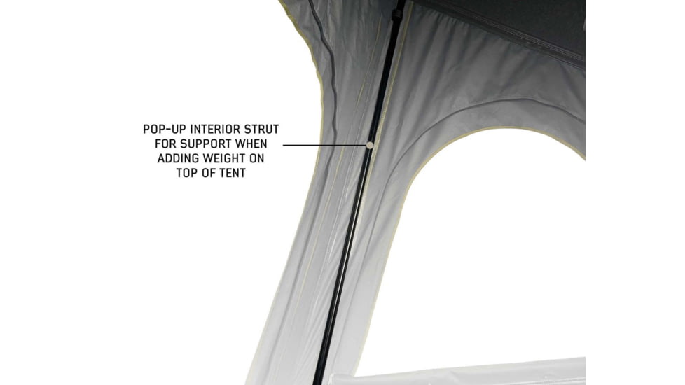 Overland Vehicle Systems Mamba 3 Clamshell Aluminum Roof Top Tent -Black Shell &amp; Grey Body, Black/Grey, 18099901