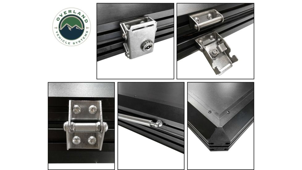 Overland Vehicle Systems Mamba III Aluminum Roof Top Tent, 3 Person, Black, 18109901