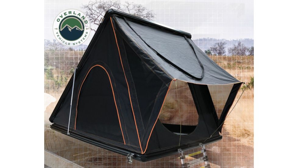 Overland Vehicle Systems Mamba III Aluminum Roof Top Tent, 3 Person, Black, 18109901