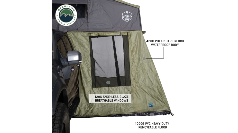 Overland Vehicle Systems N2E Nomadic 2 Extended Roof Top Tent Annex Room, 18529936