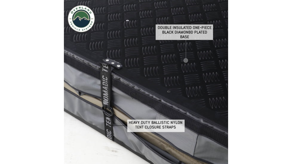 Overland Vehicle Systems N2S Nomadic 2 Standard Roof Top Tent, Gray/Green, 18429936