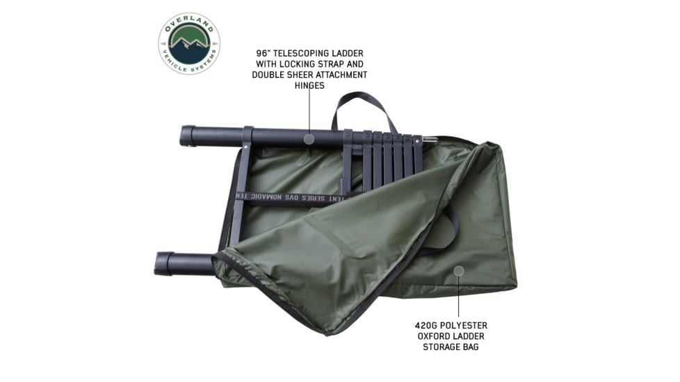 Overland Vehicle Systems N2S Nomadic 2 Standard Roof Top Tent, Gray/Green, 18429936