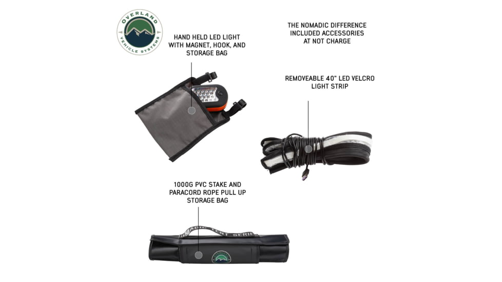 Overland Vehicle Systems N2S Nomadic 2 Standard Roof Top Tent, Gray/Green, 18429936