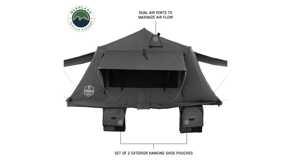 Overland Vehicle Systems N2S Nomadic 2 Standard Roof Top Tent, Gray/Green, 18429936
