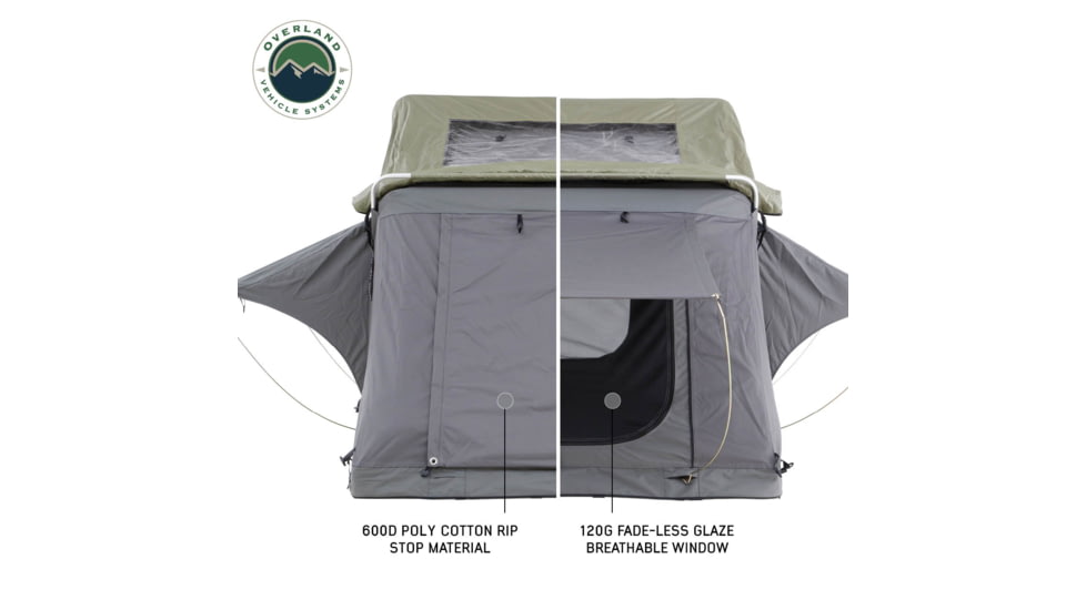 Overland Vehicle Systems N2S Nomadic 2 Standard Roof Top Tent, Gray/Green, 18429936