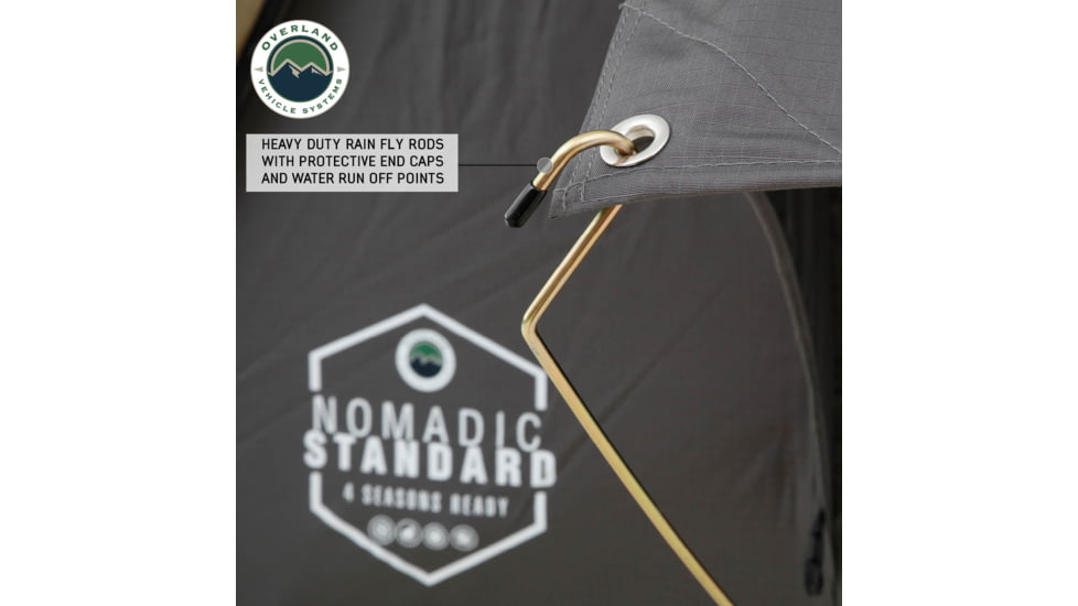 Overland Vehicle Systems N2S Nomadic 2 Standard Roof Top Tent, Gray/Green, 18429936