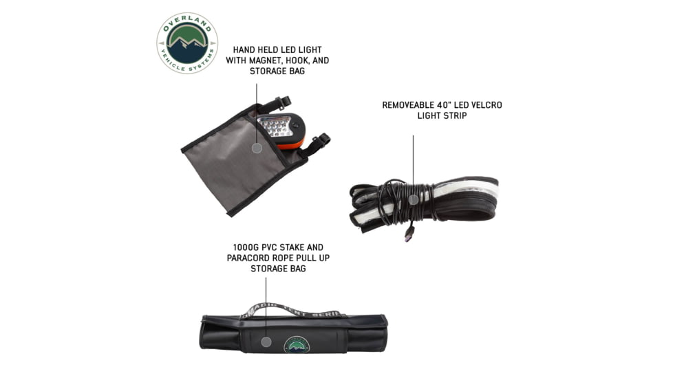 Overland Vehicle Systems N3E Nomadic 3 Extended Roof Top Tent, Gray/Green, 18339936