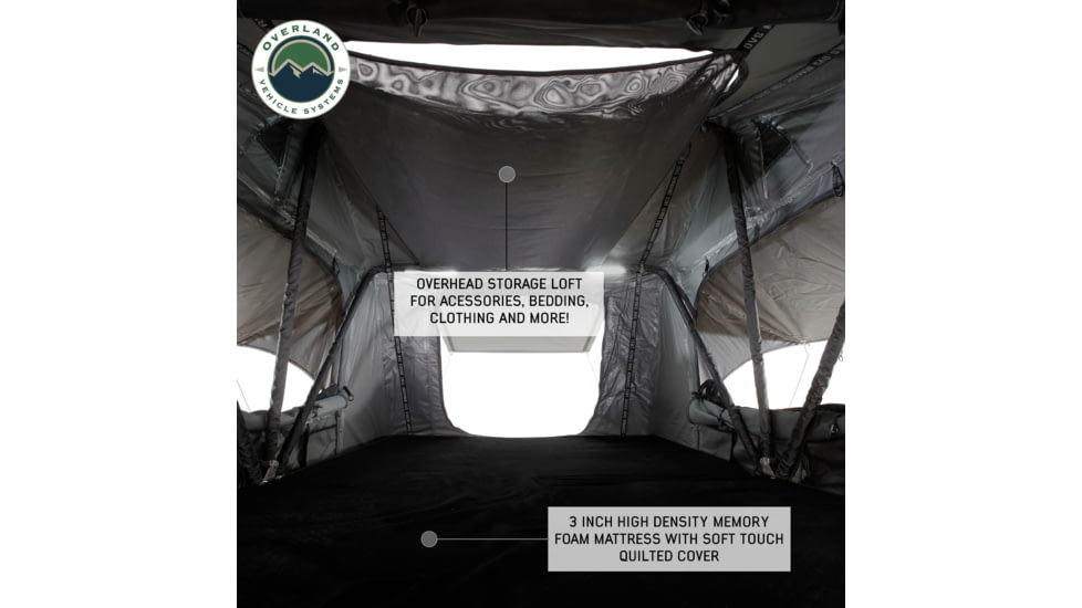 Overland Vehicle Systems N3E Nomadic 3 Extended Roof Top Tent, Gray/Green, 18339936
