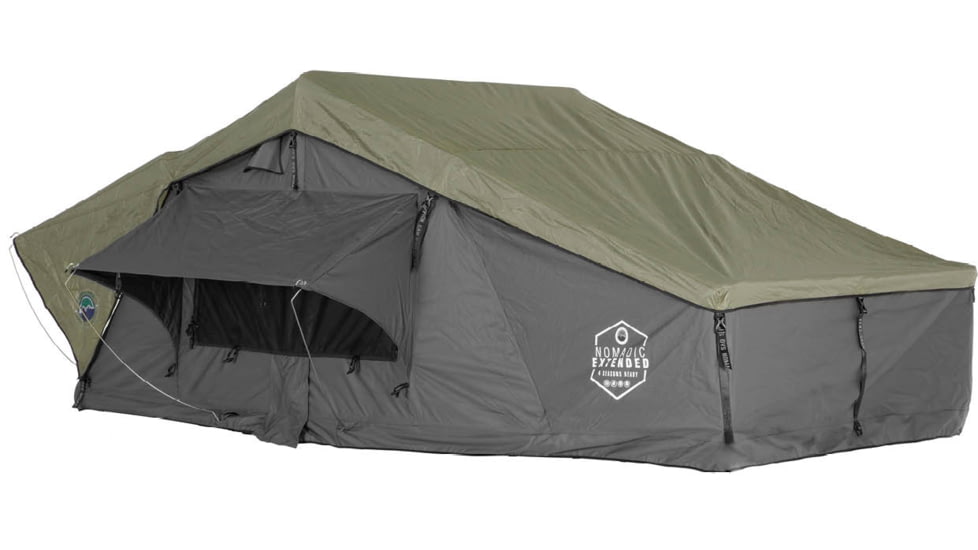 Overland Vehicle Systems N3E Nomadic 3 Extended Roof Top Tent, Gray/Green, 18339936