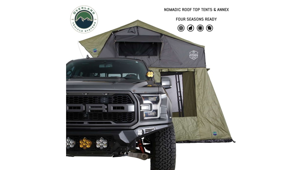 Overland Vehicle Systems N4E Nomadic 4 Extended Roof Top Tent w/Annex, 18641936
