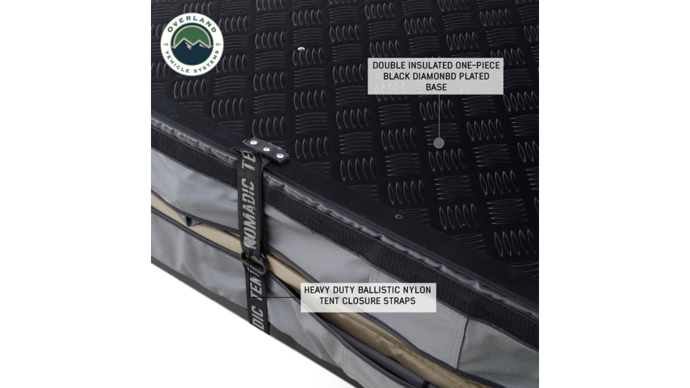 Overland Vehicle Systems N4E Nomadic 4 Extended Roof Top Tent, Gray/Green, 18349936