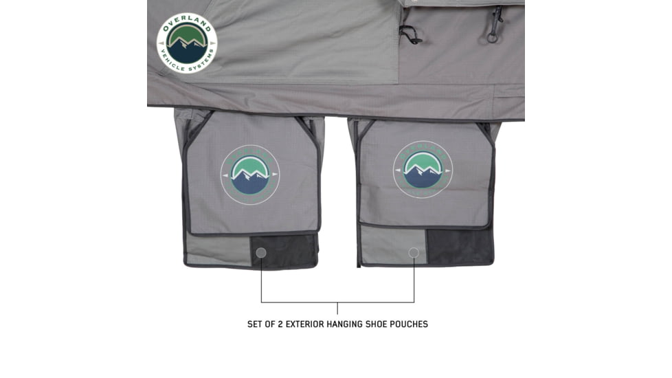 Overland Vehicle Systems N4E Nomadic 4 Extended Roof Top Tent, Gray/Green, 18349936