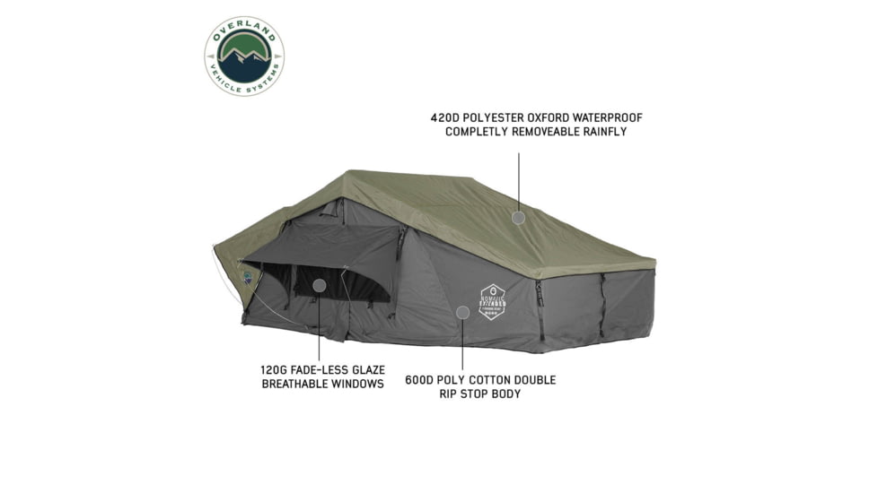 Overland Vehicle Systems N4E Nomadic 4 Extended Roof Top Tent w/Annex, 18641936