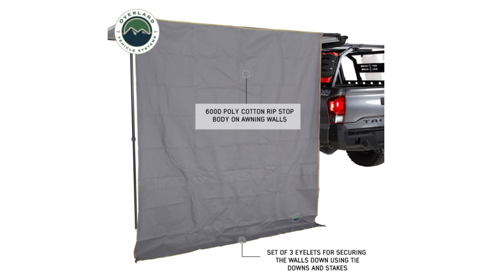 Overland Vehicle Systems Nomadic 2.0 Awning Side Wall, 2.0x2.0, 18089910