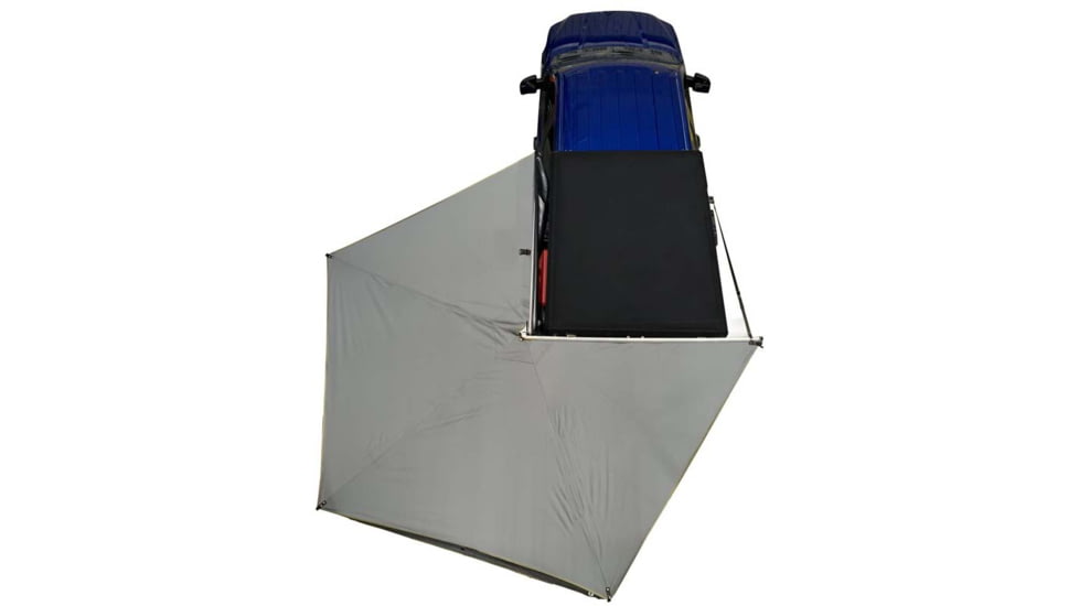 Overland Vehicle Systems Nomadic 270 LT Awning - Driver Side - Dark Gray Cover With Black Cover Universal, 19559907