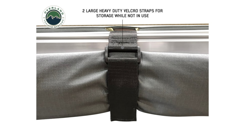 Overland Vehicle Systems Nomadic 270 LT Awning - Driver Side - Dark Gray Cover With Black Cover Universal, 19559907