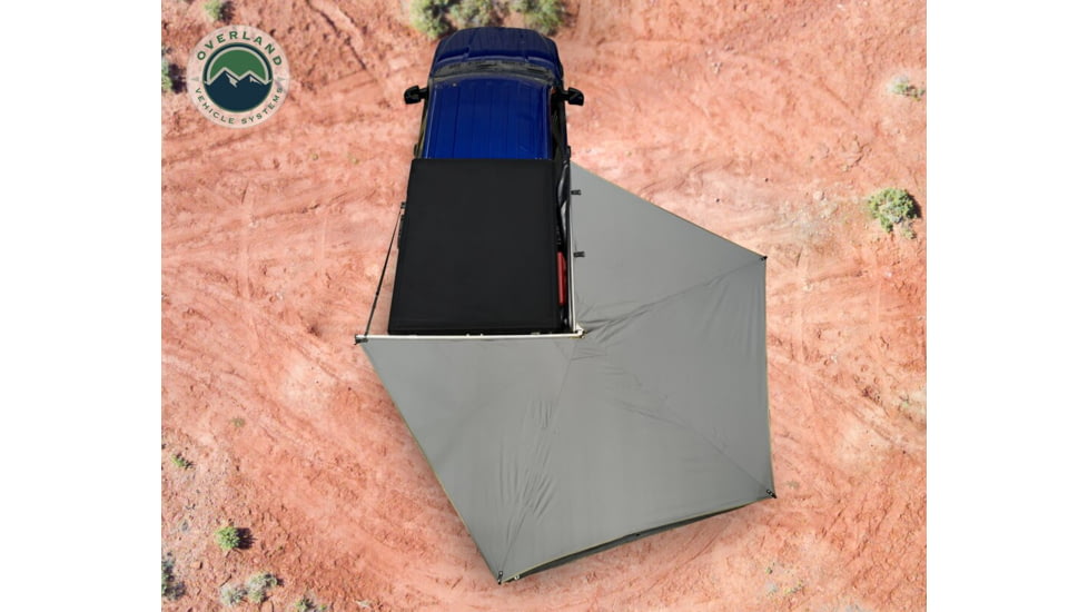 Overland Vehicle Systems Nomadic 270 LT Awning - Passenger Side - Dark Gray Cover With Black Cover Universal, 19569907