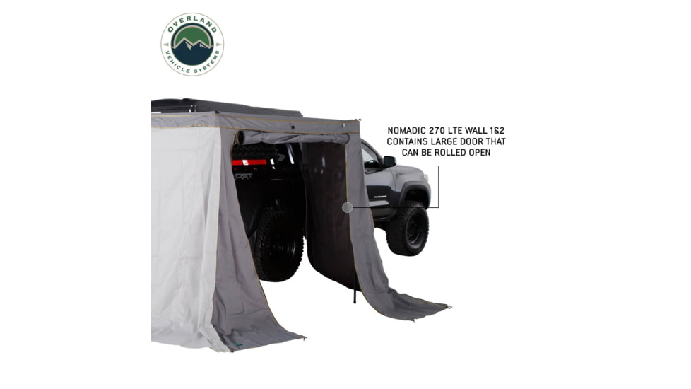 Overland Vehicle Systems Nomadic 270 LT Awning Wall 1 / 2 Passenger Side, 18349909