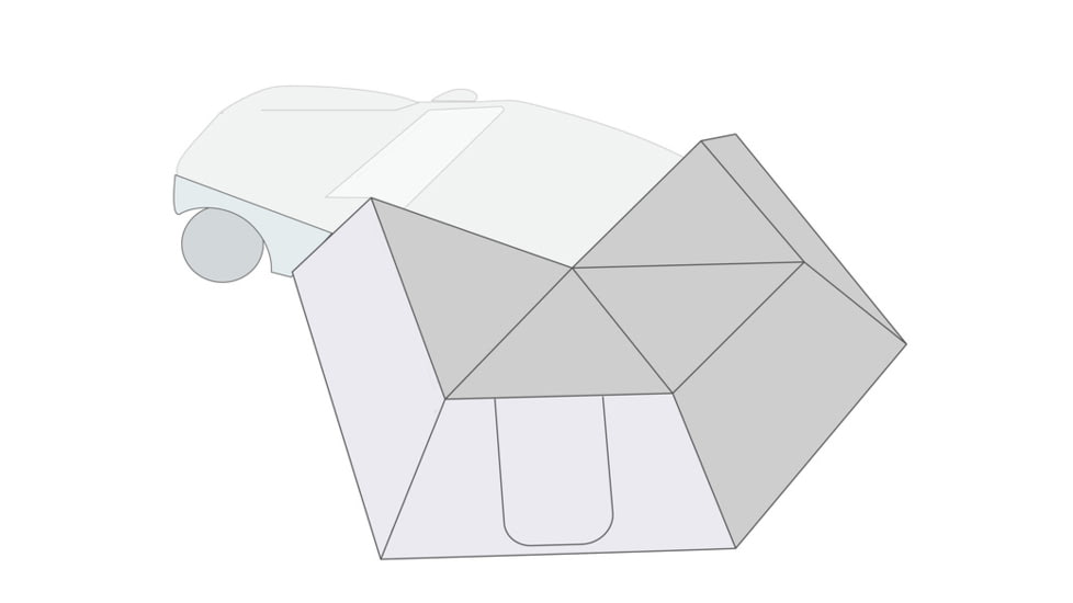 Overland Vehicle Systems Nomadic 270 LT Awning Wall 2 Driver Side, Grey, 18209909