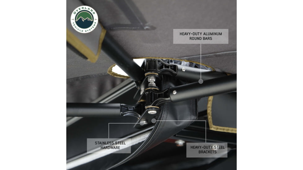 Overland Vehicle Systems Nomadic 270 LTE Passenger Side Awning w/Bracket Kit, 19689909