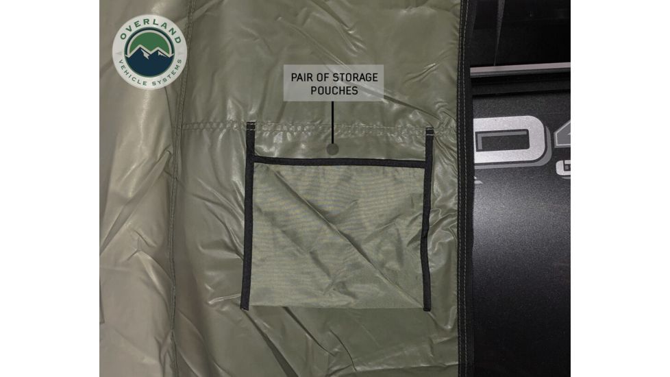 Overland Vehicle Systems Nomadic 4 Annex Base, Green/Black, 100 x 80 x 82 in, 18049836