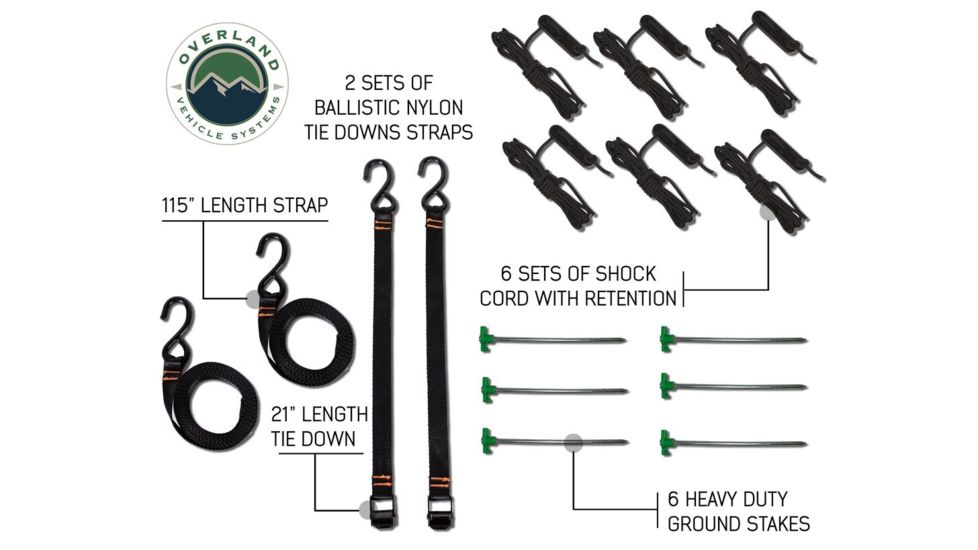 Overland Vehicle Systems Nomadic Awning 180 Cover, Universal, Dark Gray/Black, 240 x 78.5 in, 19609907
