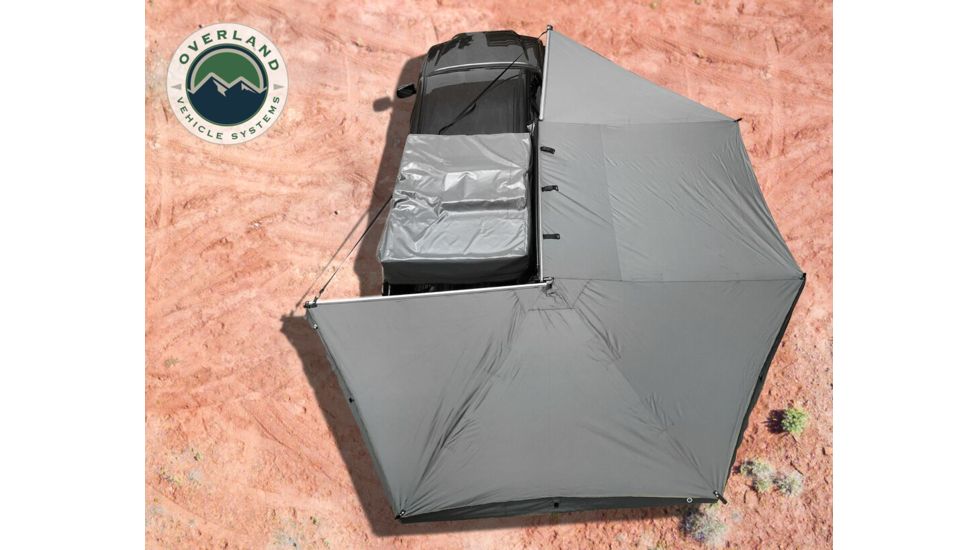 Overland Vehicle Systems Nomadic Awning 270 Cover, Passenger Side, Dark Gray/Black, 240 x 157 x 88.5 in, 19529907