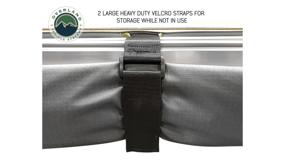 Overland Vehicle Systems Nomadic Awning 270 Degree Awning and Wall 1, 2, &amp; 3, w/Mounting Brackets, Driverside, Dark Gray, 19539907