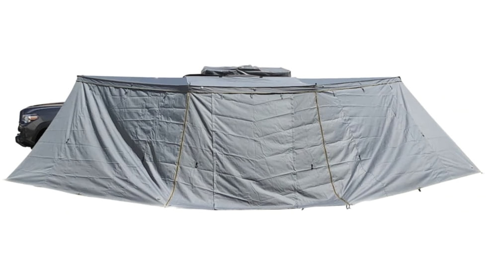 Overland Vehicle Systems Nomadic Awning Tent 180 Degree 88 SF of Shelter With Zip In Wall, Dark Gray, 19619907
