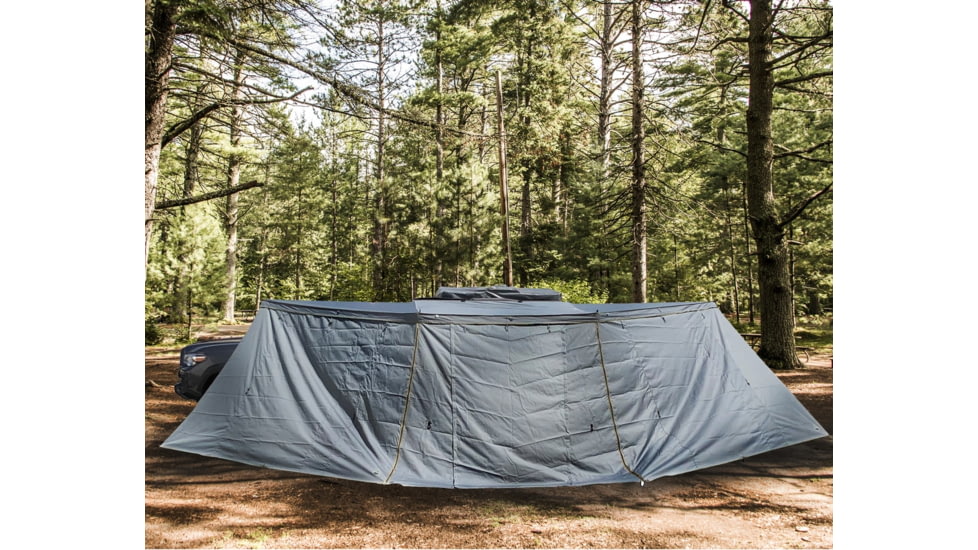 Overland Vehicle Systems Nomadic Awning Tent 180 Degree 88 SF of Shelter With Zip In Wall, Dark Gray, 19619907
