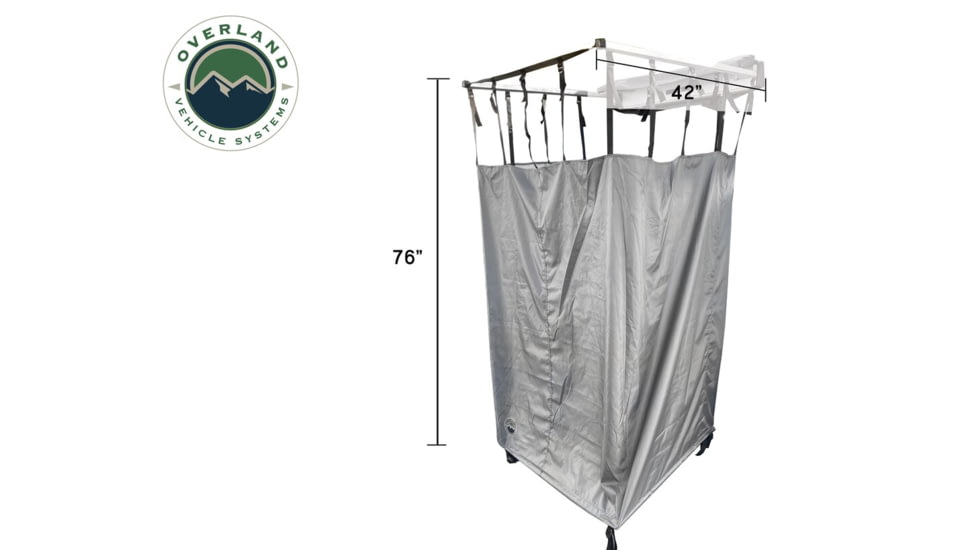 Overland Vehicle Systems Nomadic Quick Deploying Car Side Shower Room, Dark Gray, 18199909