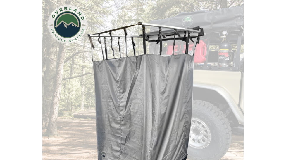 Overland Vehicle Systems Nomadic Quick Deploying Car Side Shower Room, Dark Gray, 18199909