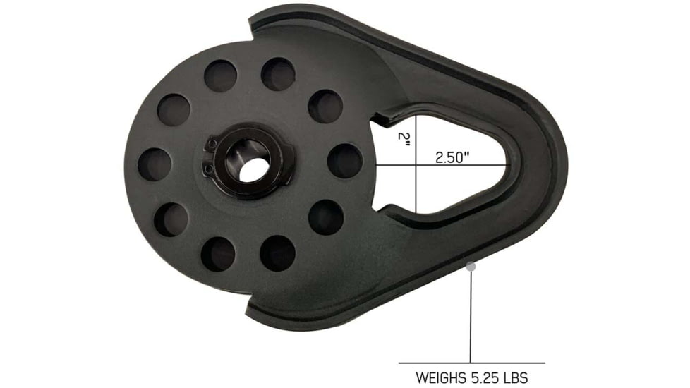 Overland Vehicle Systems Snatch Block, Heavy Duty, Matte, Black, 19139905